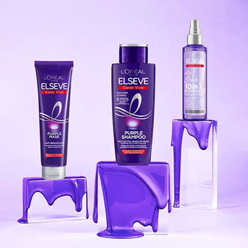 Elseve Color-Vive Purple Shampoo - Šampon pro melírované, blond a stříbrné vlasy 